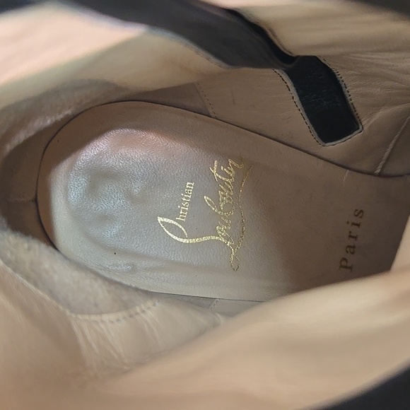 Christian Louboutin Women Black Suede Heeled Boots Shoes Sz 36.5/6.5 - Picture 6 of 16